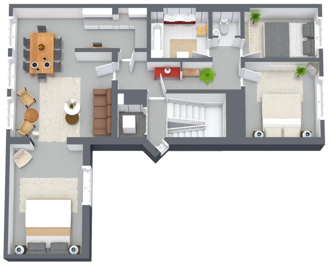 City Apartment 3 Bedroom, Kitchen, Wifi, Workspace, Coffee, Central 하셀트 외부 사진